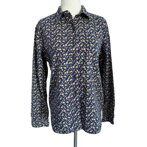 Denim & Supply Ralph Lauren RL TOMBOY 100% Cotton Demure Floral Blouse L/S M - Picture 1 of 7
